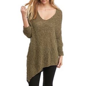 Free People Olive Knit Vertigo Sweater